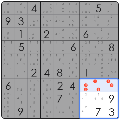 sudoku hidden singles method